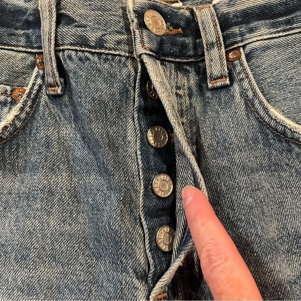 Agolde 90's Pinch Waist Denim Jean Short Marquee 23 NWT High Rise Long Inseam